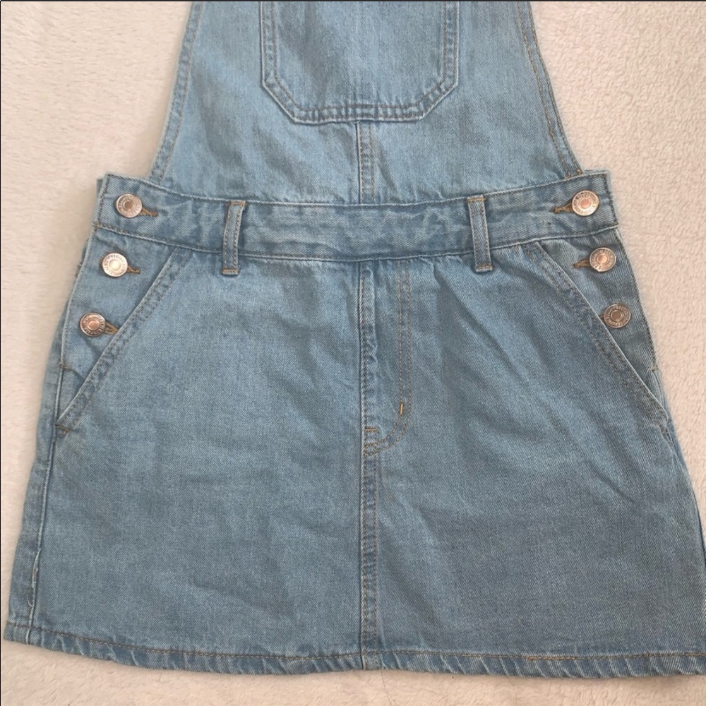 NWT Forever 21 Blue Denim Overall Dress Size SP - Picture 4 of 12